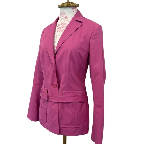 BCBGMaxAzria Pink Blazer with Tailored Fit and Belted Waist.  Size 6 - Picture 1 of 8